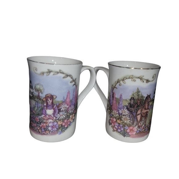 Avonlea Traditions Set Of 2 Mugs Anne of Green Gables - Picture 1 of 6